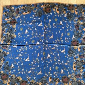 Floral and Bird Patterned Scarf